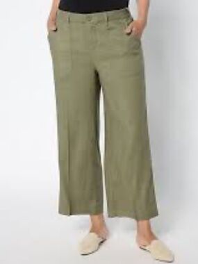 NYDJ Olive Linen Pants Size 14